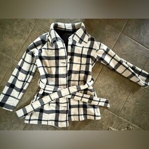 Ellen Reyes Navy and White Plaid Jacket